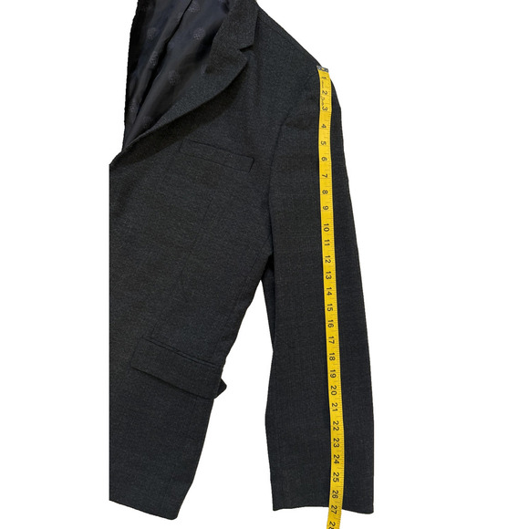 Vince Camuto Blazer Mens 46R Gray Slim Fit Two Button Sport Coat Jacket Modern - Picture 5 of 9